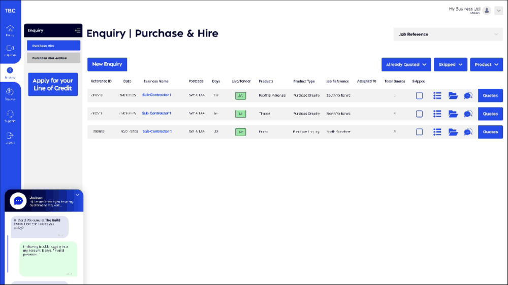 The Build Chain - Pay for your building materials with a bespoke payment plan